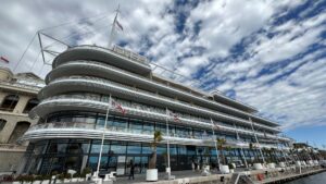 Yacht Club de Monaco seen from the port